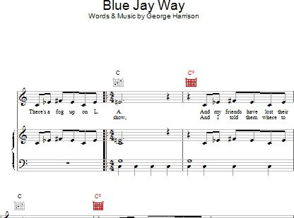 Blue Jay Way - Piano/Vocal/Guitar, New, Main