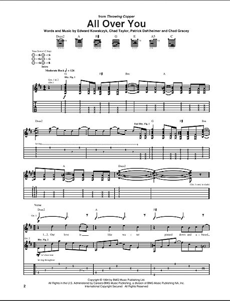 All Over You - Guitar TAB, New, Main