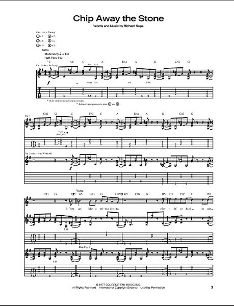 Chip Away The Stone - Guitar TAB, New, Main