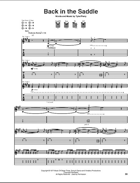 Back In The Saddle - Guitar TAB, New, Main