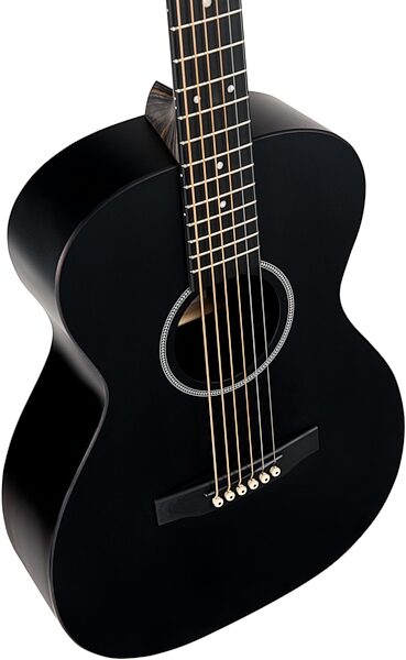 Martin 0-X1 Black Acoustic Guitar (with Gig Bag), Black, Angled Front