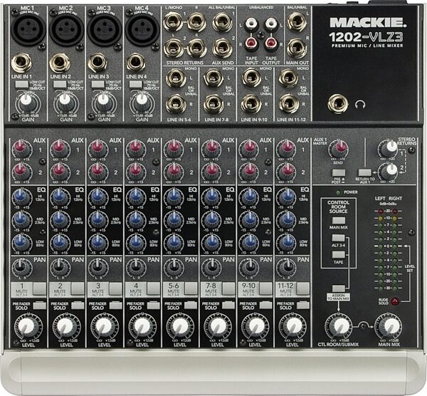 Mackie 1202-VLZ3 12-Channel Mixer, Top