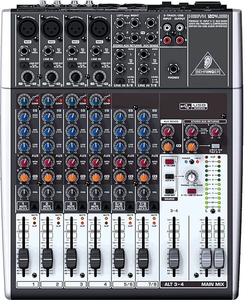 Behringer XENYX 1204USB 12-Channel Mixer with USB, Main