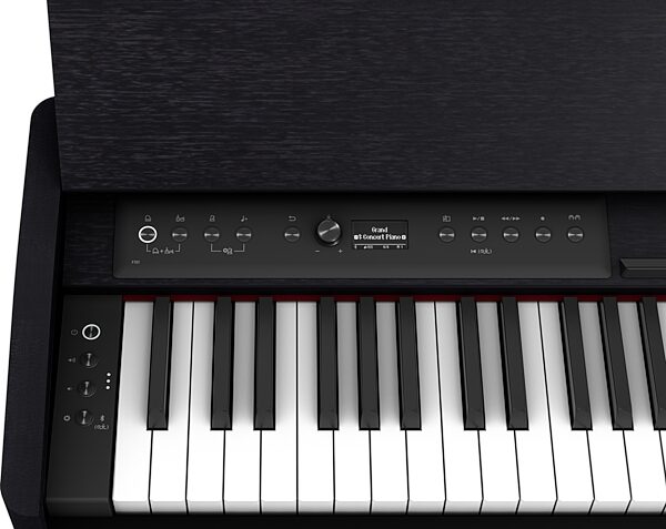 Roland F701 Digital Piano, Black, Action Position Front
