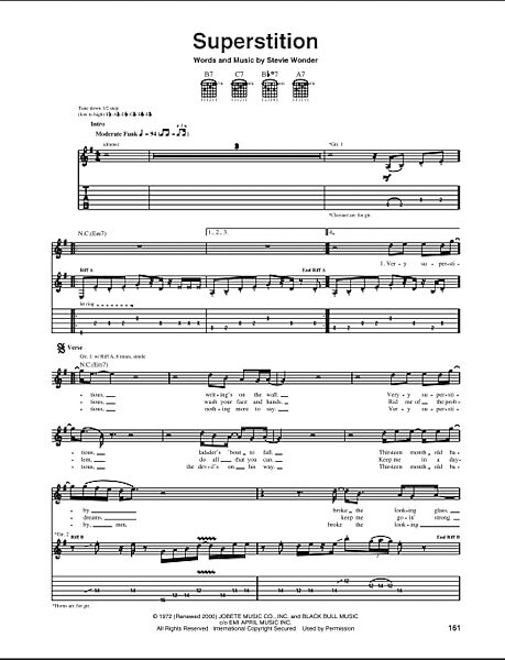 Superstition - Guitar TAB, New, Main