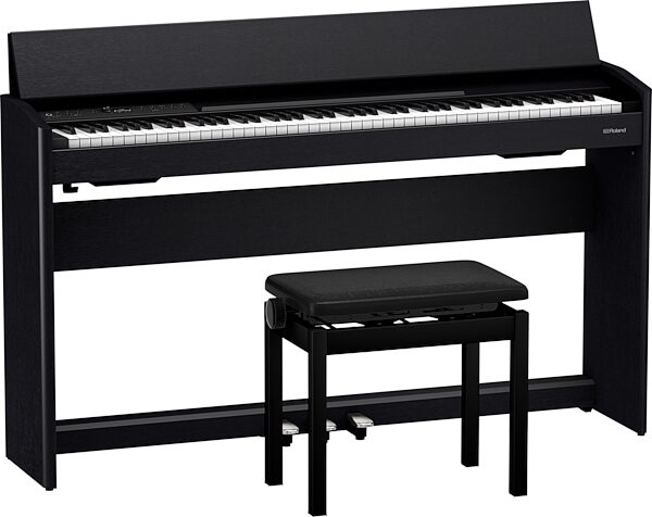 Roland F701 Digital Piano, Black, Action Position Front
