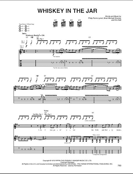 Whiskey In The Jar - Guitar TAB, New, Main
