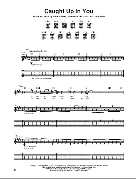 Caught Up In You - Guitar TAB, New, Main