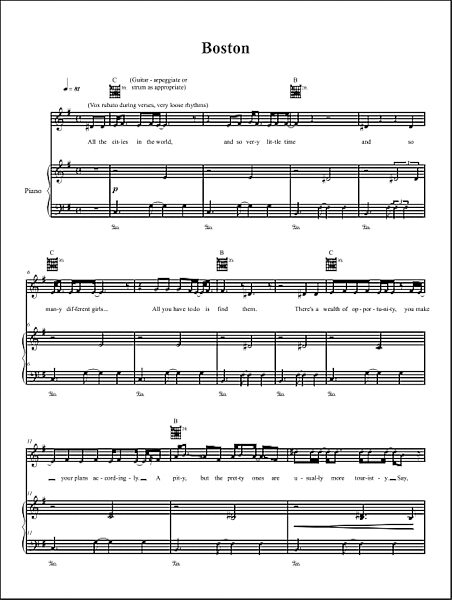 Boston - Piano/Vocal/Guitar, New, Main