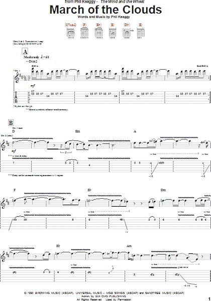 March Of The Clouds - Guitar TAB, New, Main
