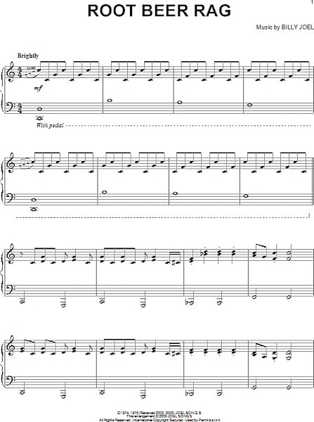 Root Beer Rag - Piano Solo, New, Main