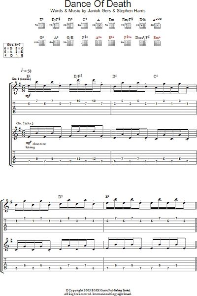 Dance Of Death - Guitar TAB | zZounds