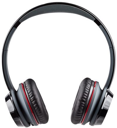 Monster NCredible NTune Headphones, Black and Red Front