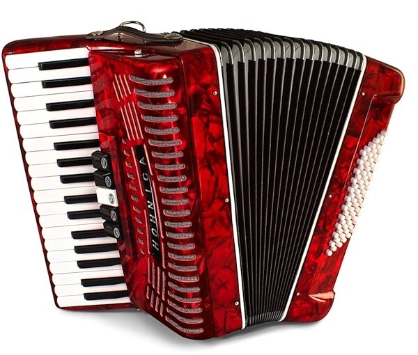 Hohner 1305-RED 72 Bass Piano Accordion, Pearl Red, Warehouse Resealed, Main