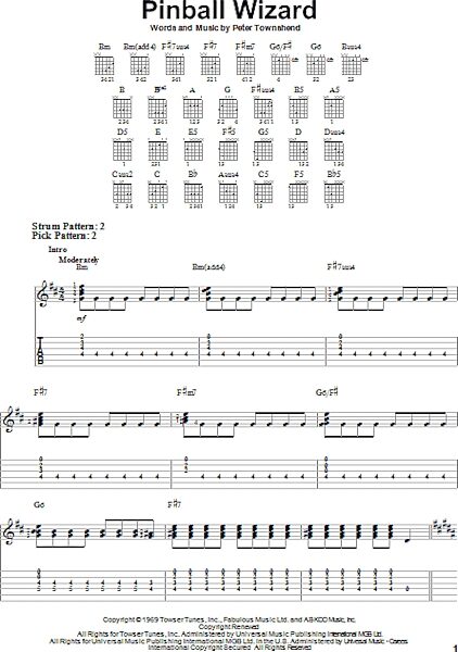 Pinball Wizard - Easy Guitar with TAB, New, Main