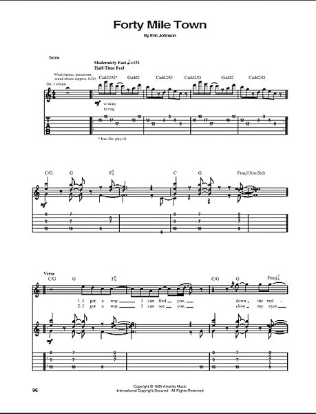 Forty Mile Town - Guitar TAB, New, Main