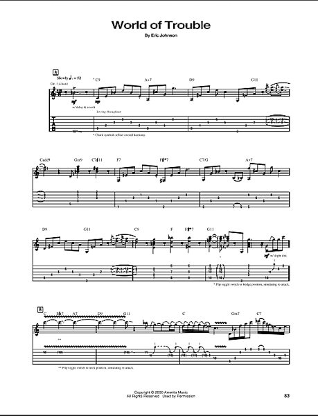 World Of Trouble - Guitar TAB, New, Main