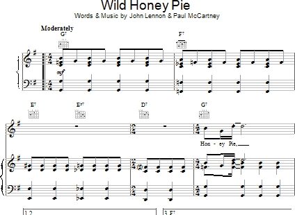 Wild Honey Pie - Piano/Vocal/Guitar, New, Main