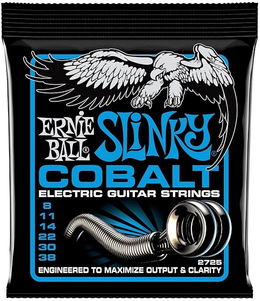 Ernie Ball Extra Slinky Cobalt Electric Guitar Strings, 8-38, 2725, Main