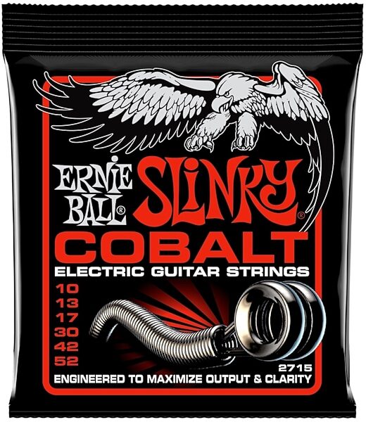 Ernie Ball Skinny Top Heavy Bottom Slinky Cobalt Electric Guitar Strings, 10-52, 2715, Main
