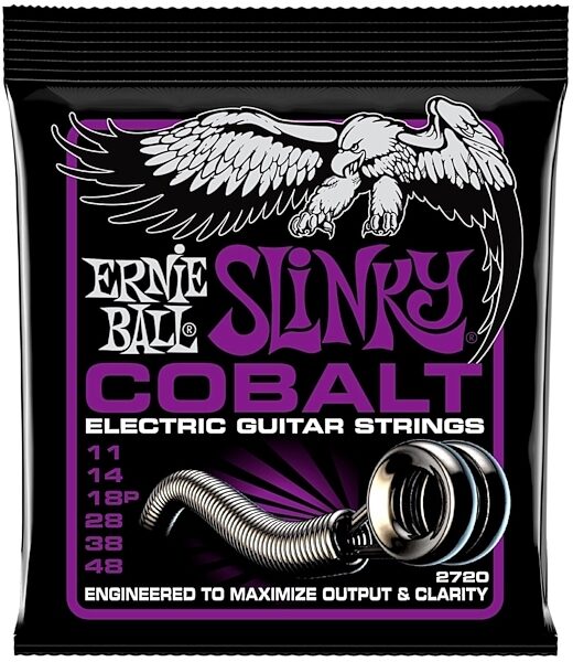 Ernie Ball Power Slinky Cobalt Electric Guitar Strings, 11-48, 2720, Main