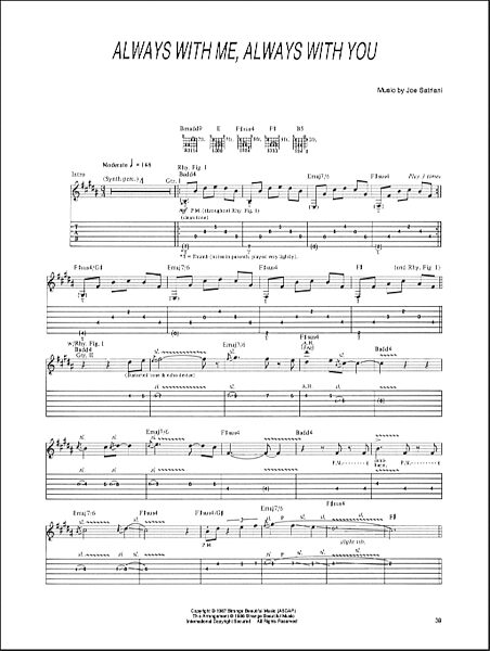 Always With Me, Always With You - Guitar TAB, New, Main