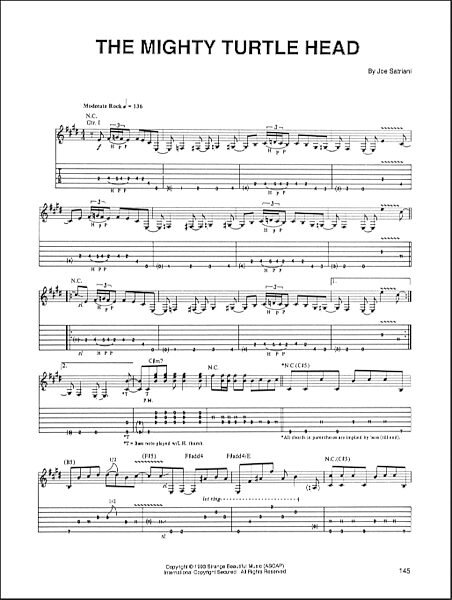 The Mighty Turtle Head - Guitar TAB, New, Main