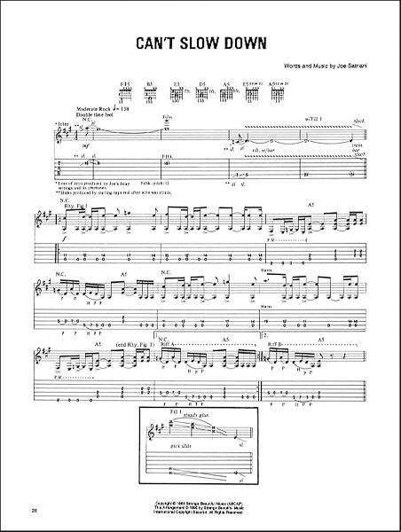 Can't Slow Down - Guitar TAB, New, Main