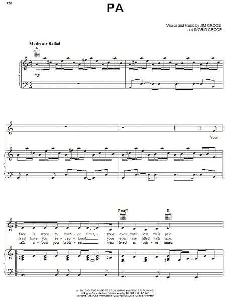 Pa - Piano/Vocal/Guitar, New, Main