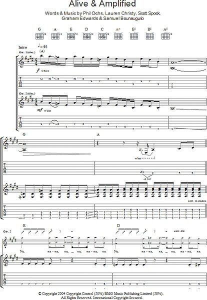 Alive And Amplified - Guitar TAB, New, Main