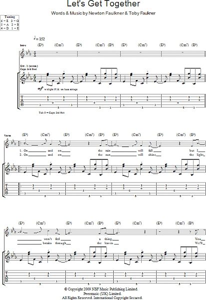 Let's Get Together - Guitar TAB, New, Main