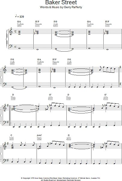 Baker Street - Piano/Vocal/Guitar, New, Main