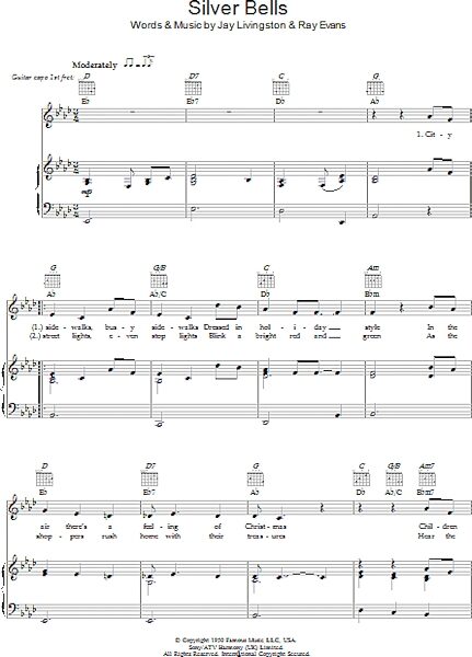 Silver Bells - Piano/Vocal/Guitar, New, Main
