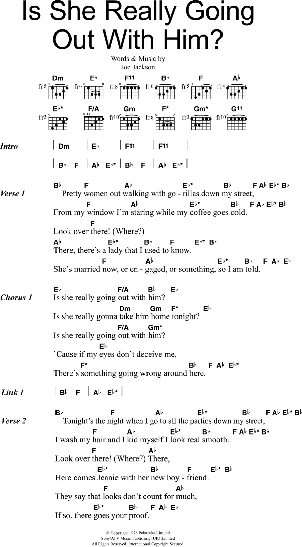 Is She Really Going Out With Him? - Guitar Chords/Lyrics, New, Main