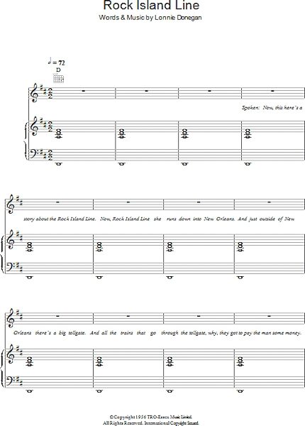 Rock Island Line - Piano/Vocal/Guitar, New, Main