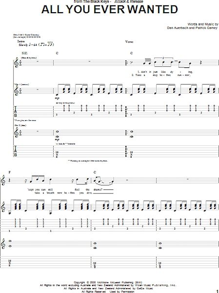 All You Ever Wanted - Guitar TAB, New, Main