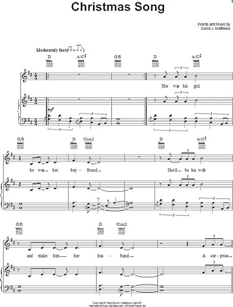 Christmas Song - Piano/Vocal/Guitar, New, Main