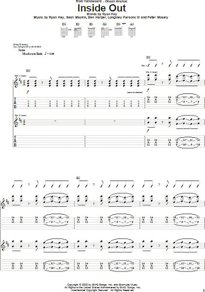 Inside Out - Guitar TAB, New, Main