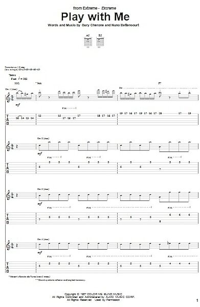 Play With Me - Guitar TAB, New, Main