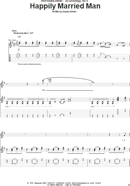 Happily Married Man - Guitar TAB, New, Main