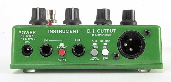 Aphex 1401 Acoustic Guitar Exciter Pedal and DI, Rear