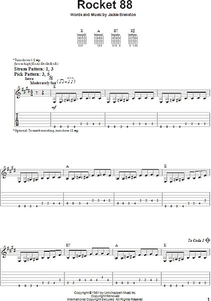 Rocket 88 - Easy Guitar with TAB, New, Main
