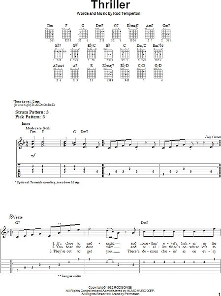 Thriller - Easy Guitar with TAB, New, Main