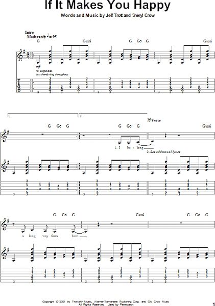 If It Makes You Happy - Guitar Tab Play-Along, New, Main