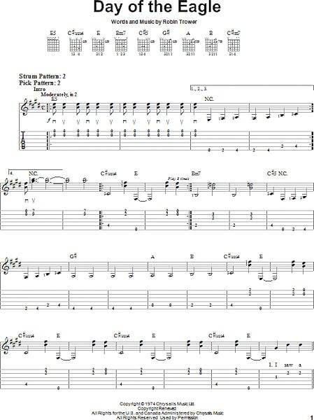Day Of The Eagle - Easy Guitar with TAB, New, Main