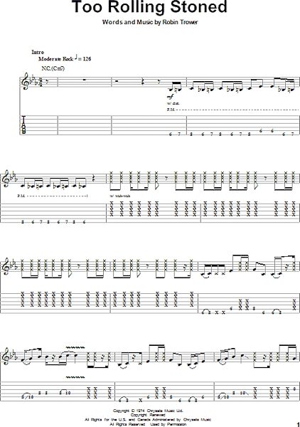 Too Rolling Stoned - Guitar Tab Play-Along, New, Main