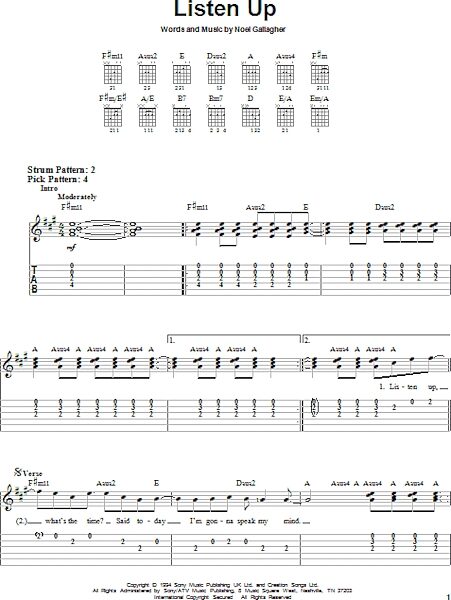 Listen Up - Easy Guitar with TAB, New, Main