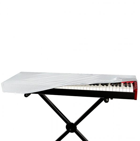 On-Stage 61-Key Keyboard Dust Cover, White, KDA7061W, Action Position Back