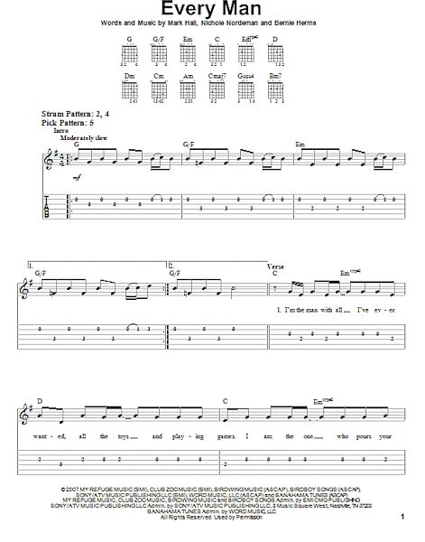 Every Man - Easy Guitar with TAB, New, Main