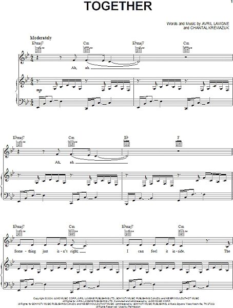 Together - Piano/Vocal/Guitar, New, Main